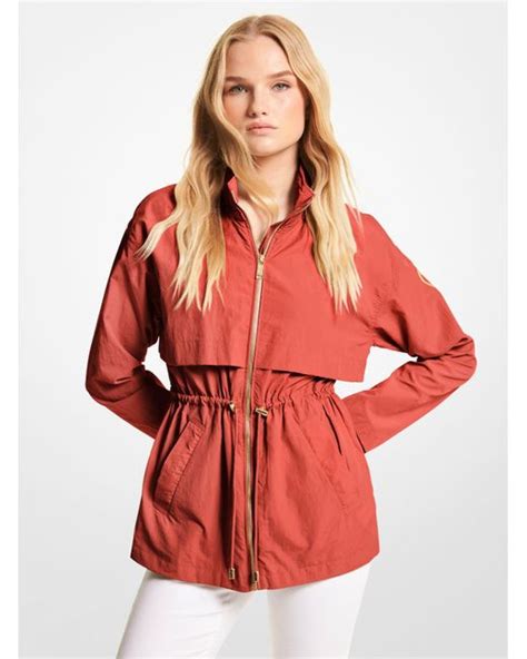 michael kors packable nylon jacket|Michael Kors packable nylon anorak.